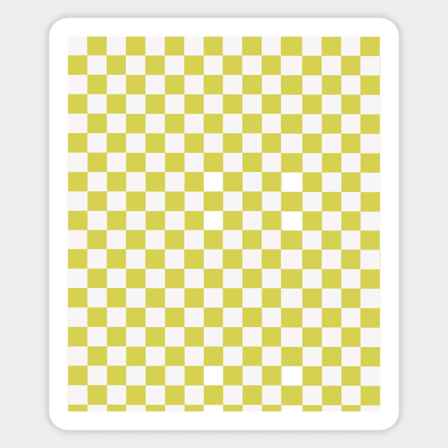 Checkerboard Green pattern Sticker by Vintage Dream